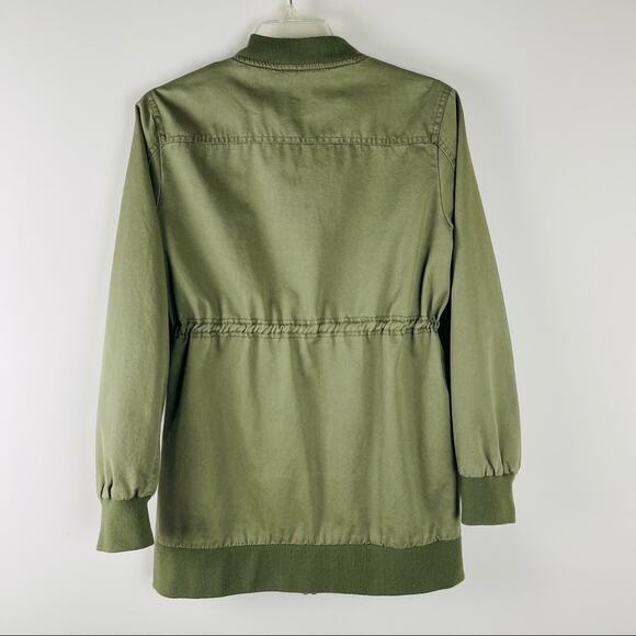 Thread & Supply green lightweight cinch waist cargo utility zip jacket small - Picture 3 of 6